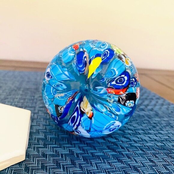 Murano Millefiori Art Glass Egg – Handcrafted Italian Style Collectible Decor - Picture 6 of 7